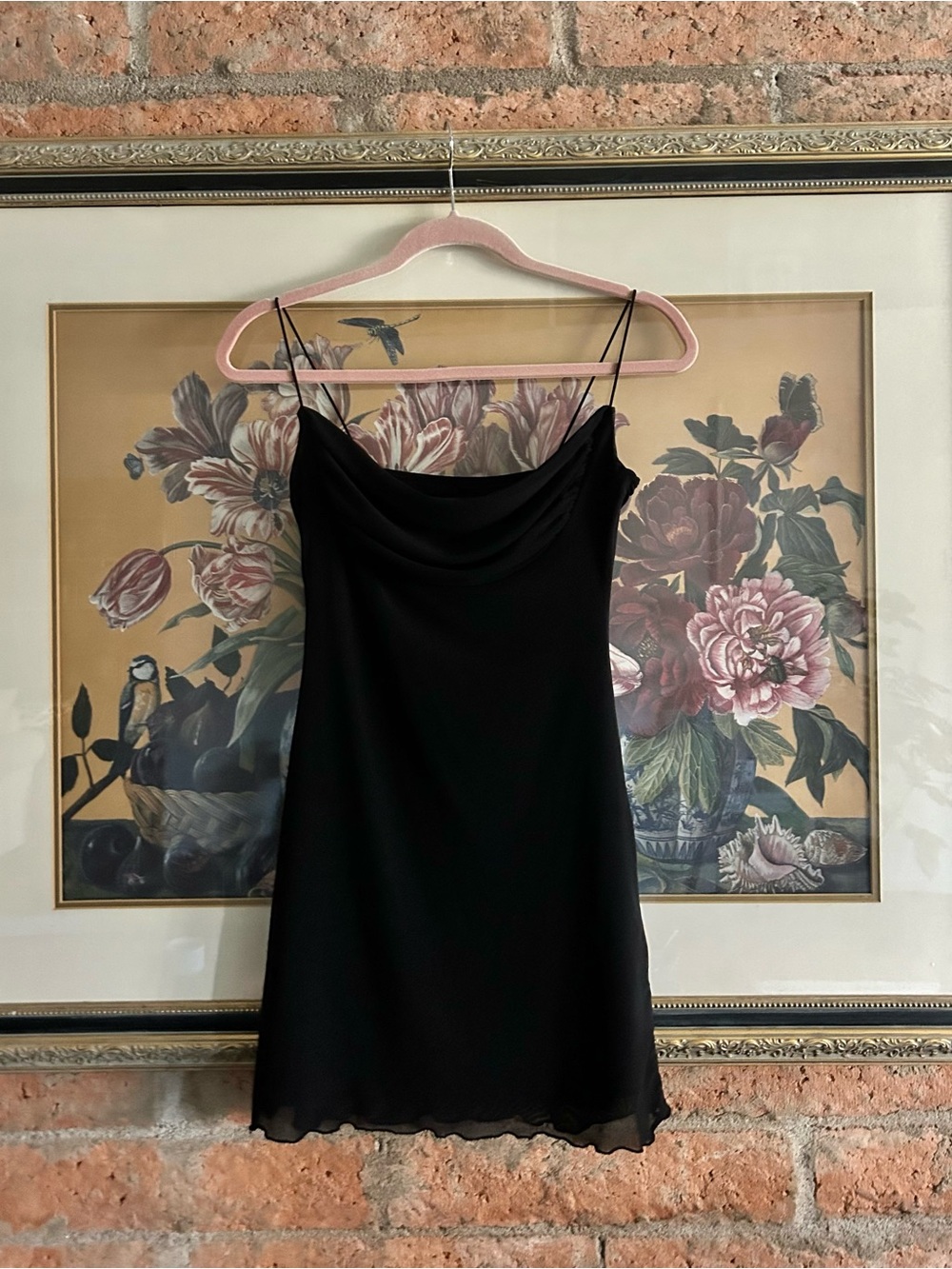Ruched Mesh Little Black Dress - Picture 3 of 5